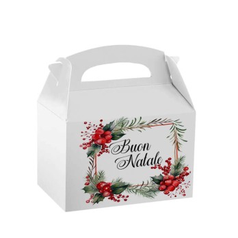 Box Buon natale caramelle, pop corn, porta biscotti - 20 pz