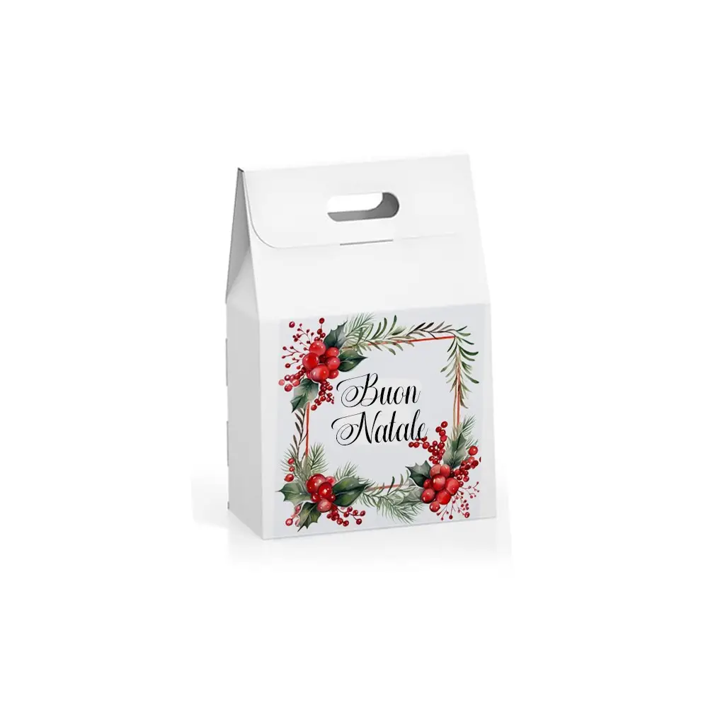 Scatolina Sacchetto porta biscotti Buon Natale