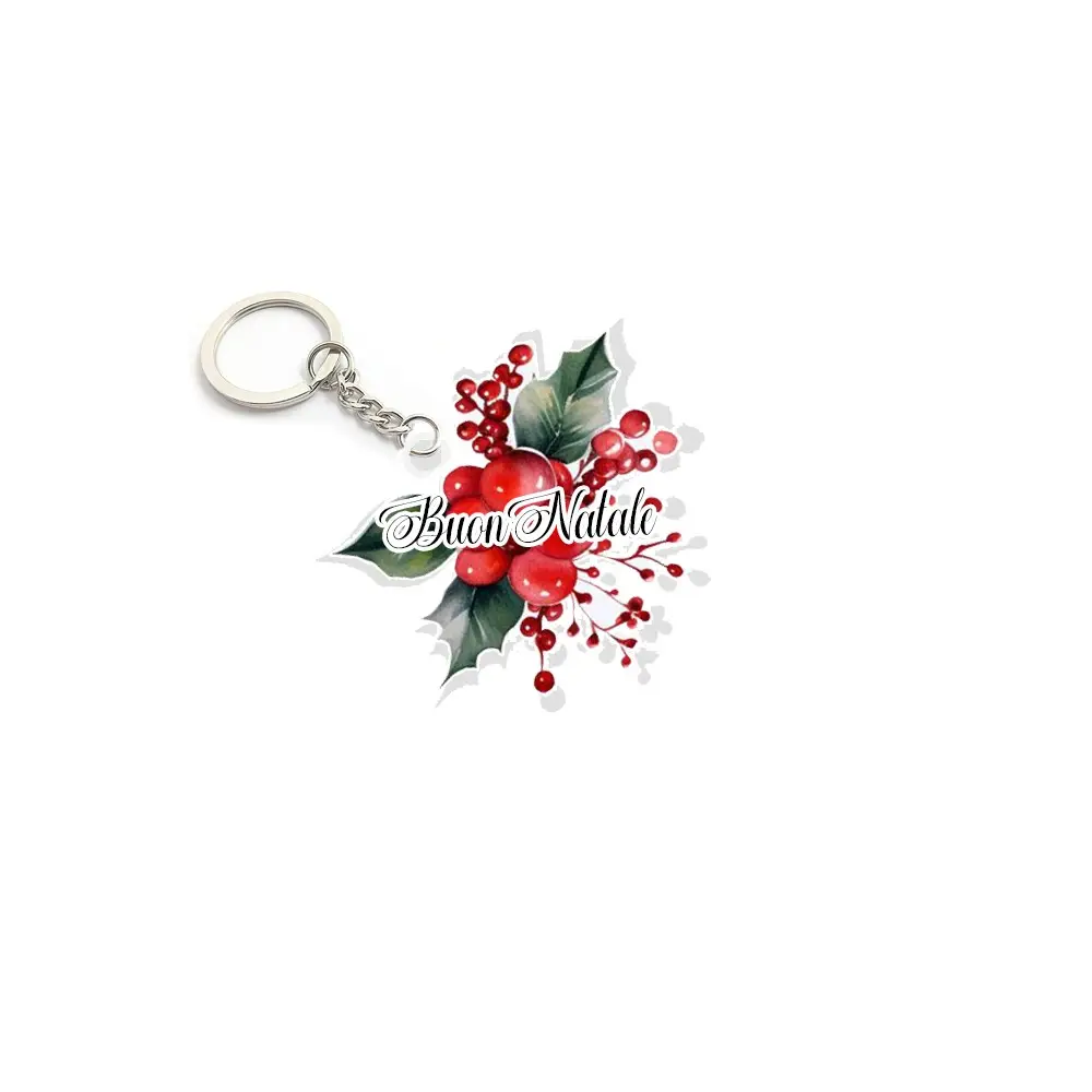Portachiavi in Plexiglass Buon Natale - 10 pz