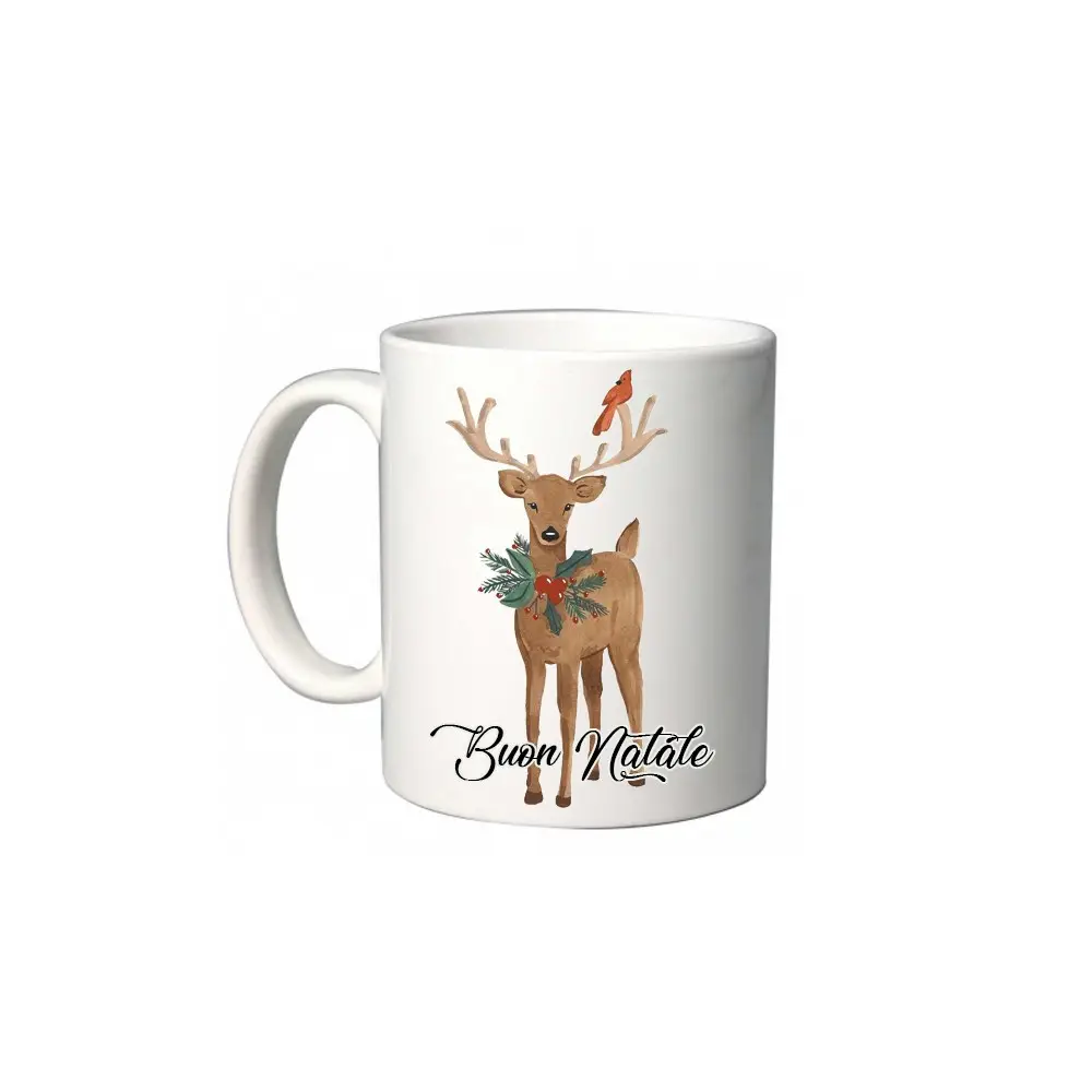 Tazza Buon Natale con Cervo