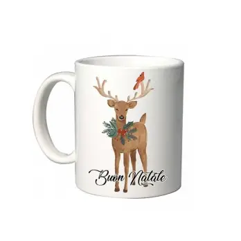 Tazza Buon Natale con Cervo