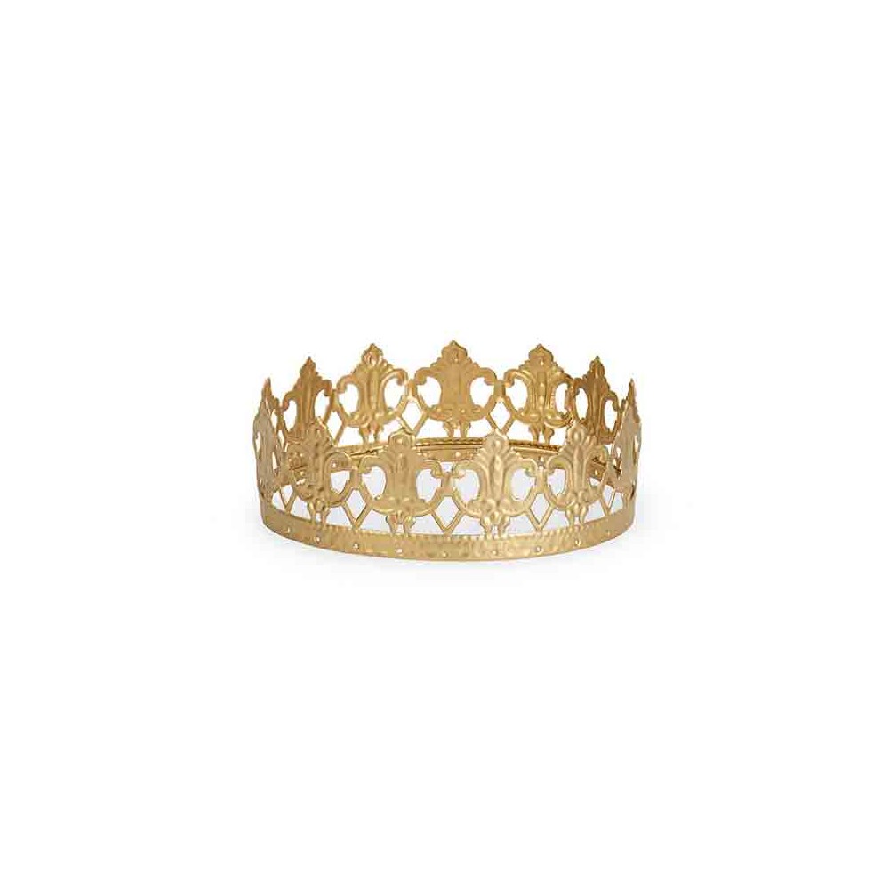 coroncina in metallo oro  ø 150 x h 55 mm 22060