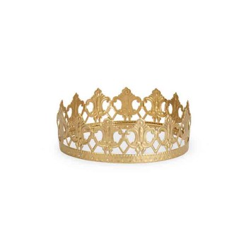 coroncina in metallo oro  ø 150 x h 55 mm 22060