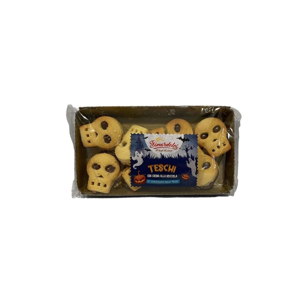 biscotti Teschi con crema Nocciola Gr 200
