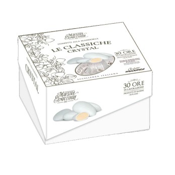 Confetti alla Mandorla CRYSTAL ALMOND Bianchi Incartati in Vassoio500g DMMAN