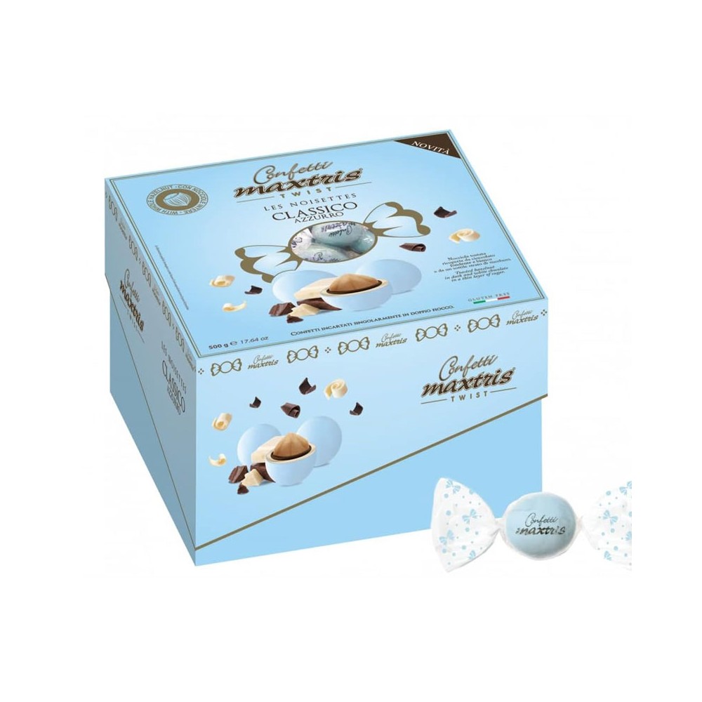 CONFETTI Cadeaux TWIST NOISETTES Celesti 500g INCARTATI A CARAMELLA - TWCADNOIC