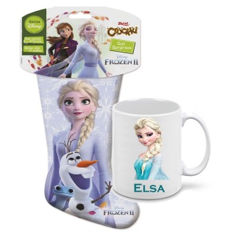 Calza della befana Frozen 168 gr con tazza Personalizzabile