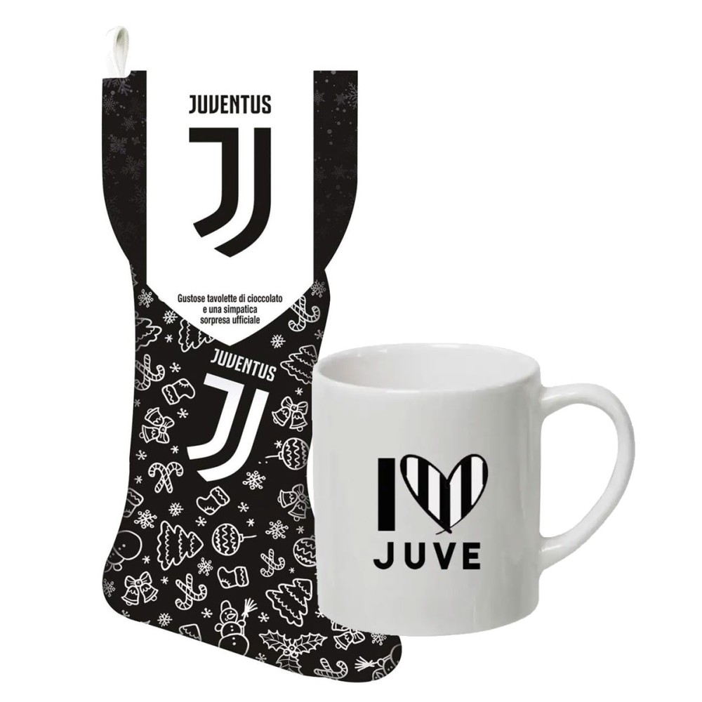 Calza della befana Juventus 180 gr con tazza Personalizzabile