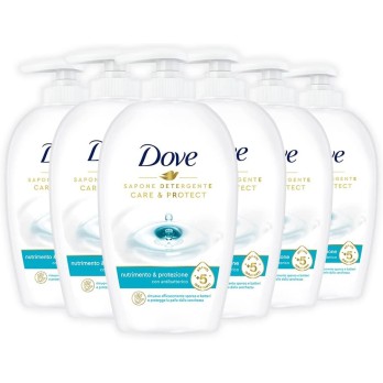 Dove Sapone Liquido Mani Nutrimento e Protezione 6 pezzi da 250ml