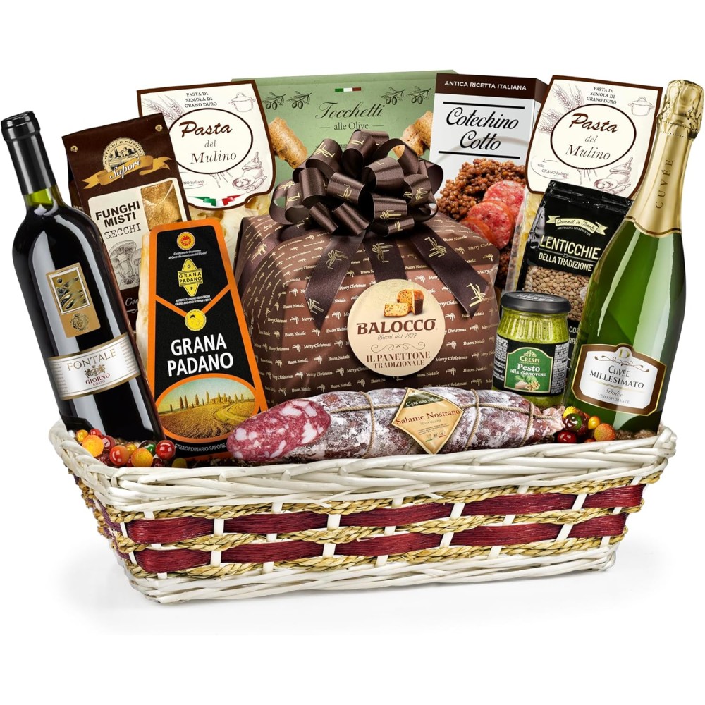 Confezione Cesto Natalizio APOLLO con 14 specialità gourmet