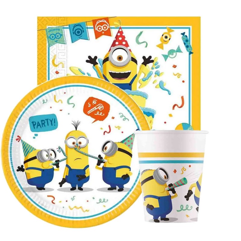 KIT PER 24 PERSONE - COMPLEANNO MINIONS