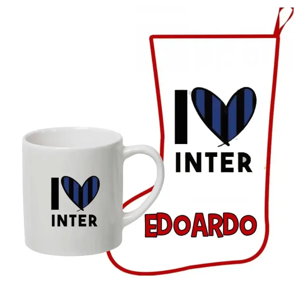 Calza della befana Inter con tazza Personalizzabile