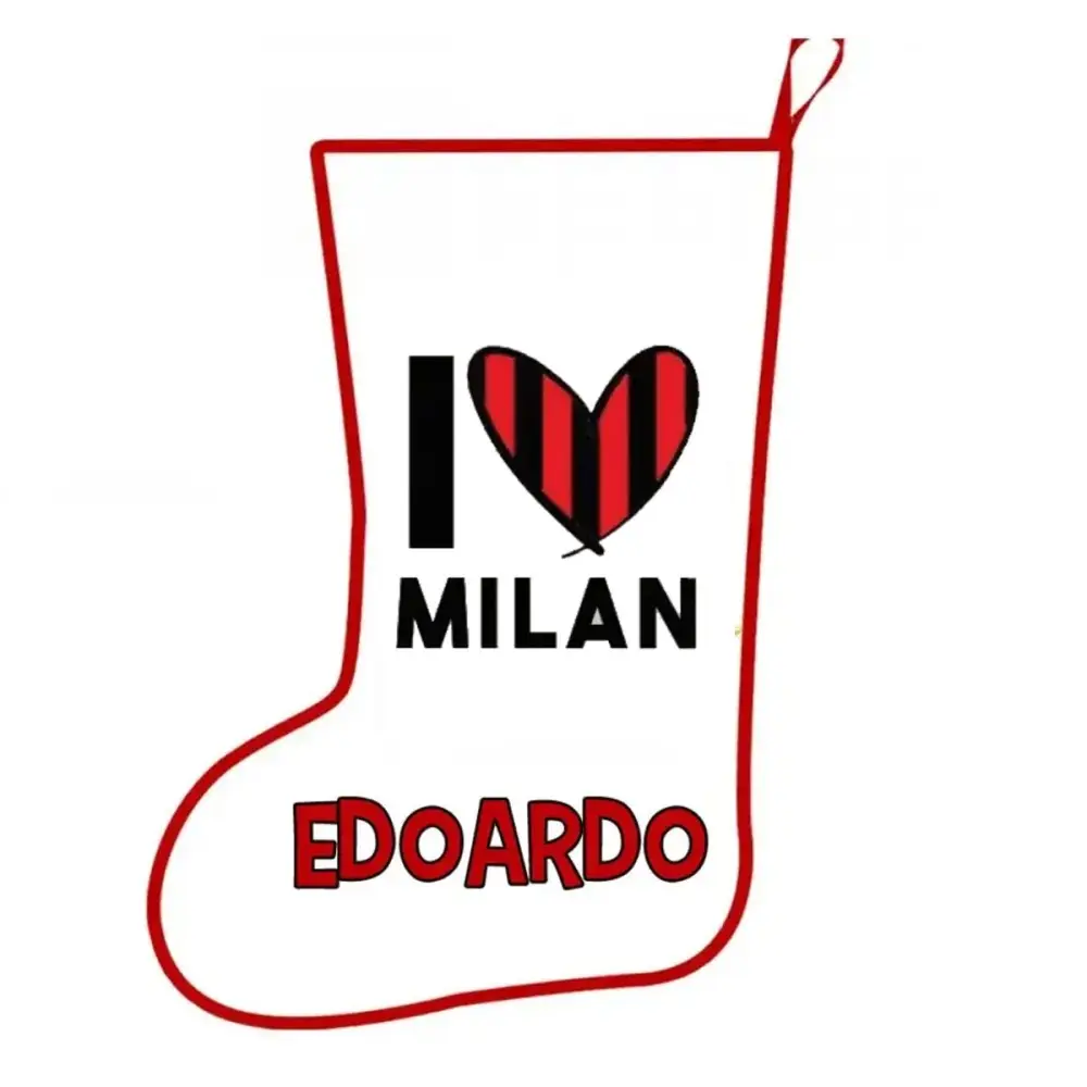 Calza della befana Milan Personalizzabile
