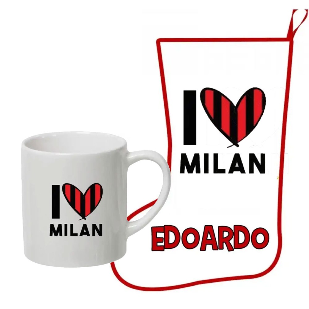 Calza della befana Milan con tazza Personalizzabile