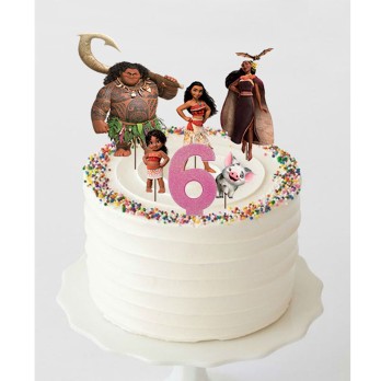 Cake Topper Picks Oceania 5pz con candelina