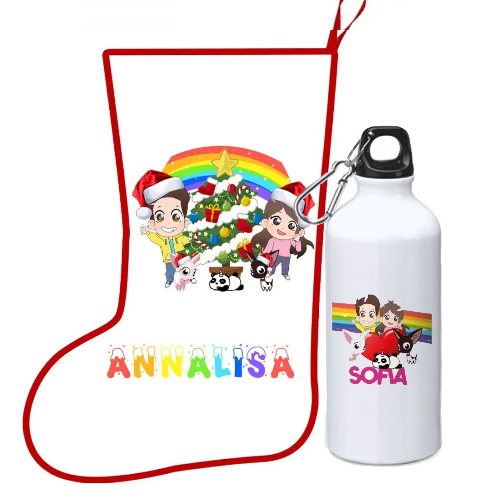 Calza della befana Me contro te + borraccia personalizzabili