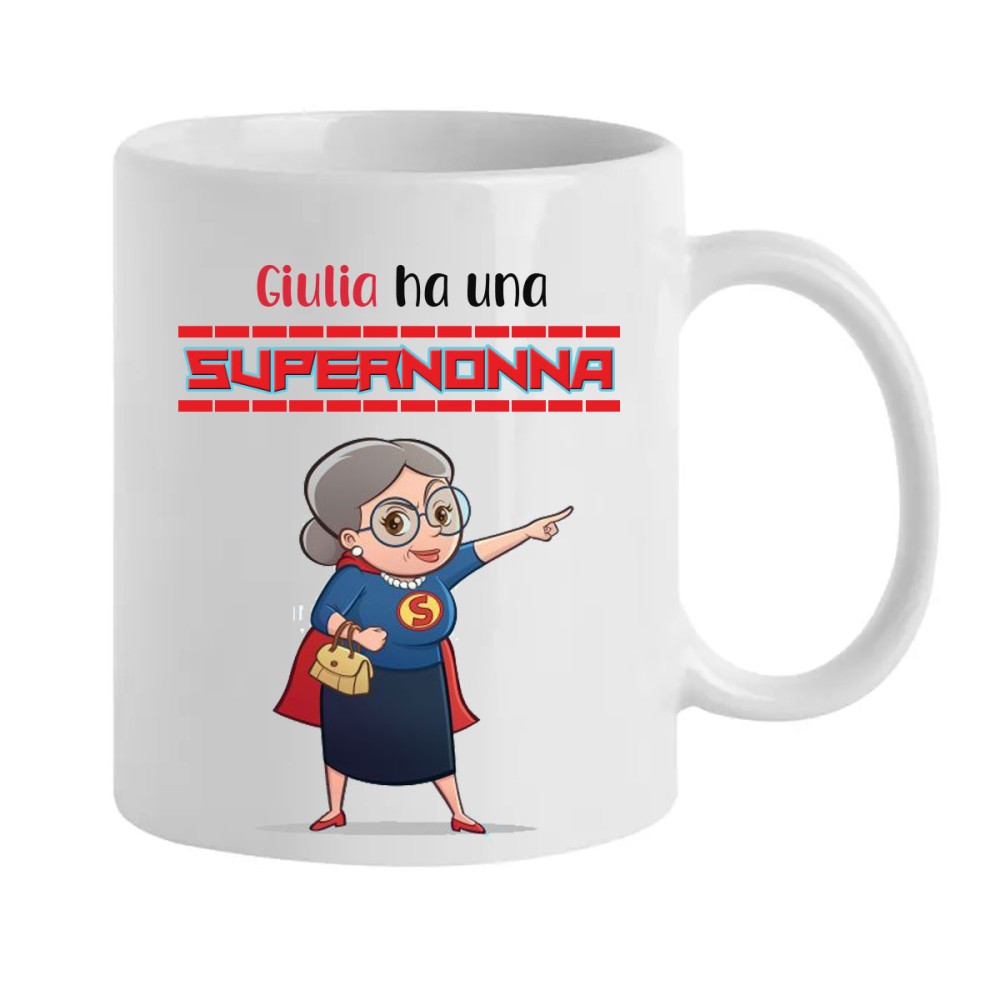 Tazza personalizzabile Super nonna