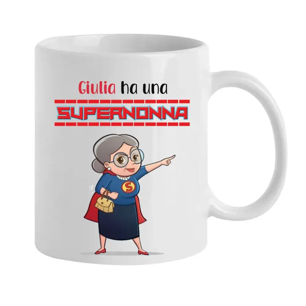 Tazza personalizzabile Super nonna