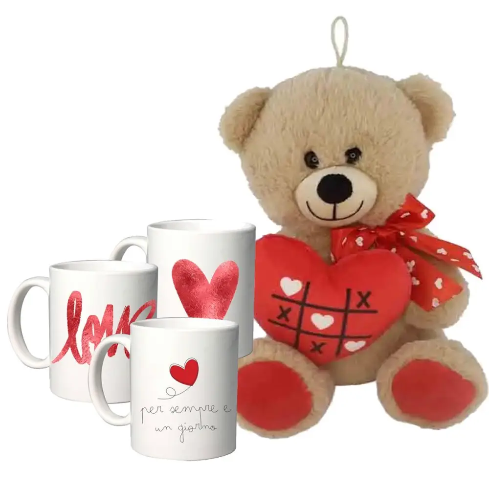 Tazza Personalizzabile San Valentino con peluche orsetto