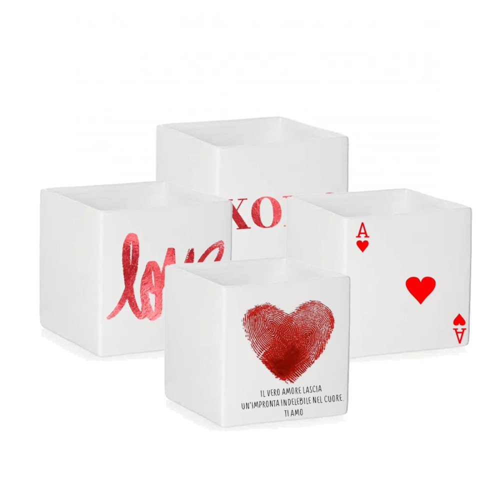 Vasetto Personalizzabile per San Valentino con peluche orsetto