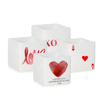 Vasetto Personalizzabile per San Valentino con peluche orsetto