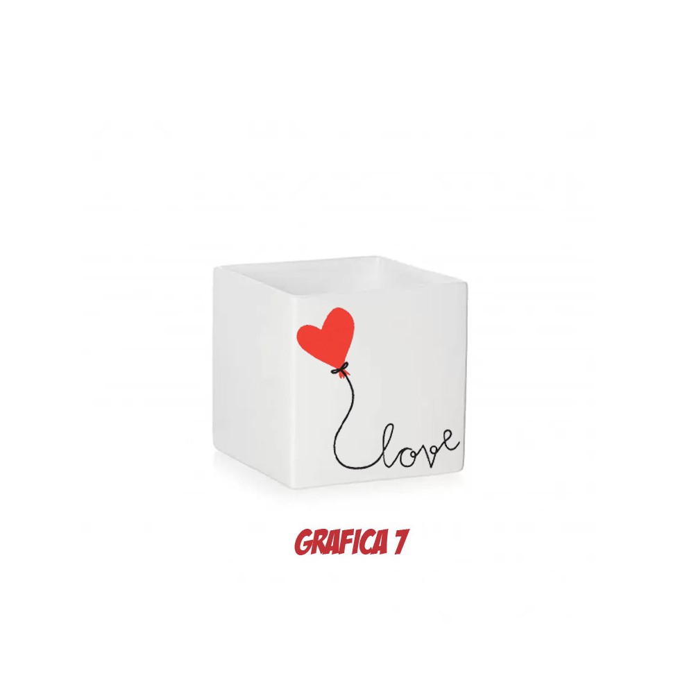 Vasetto Personalizzabile per San Valentino con peluche orsetto