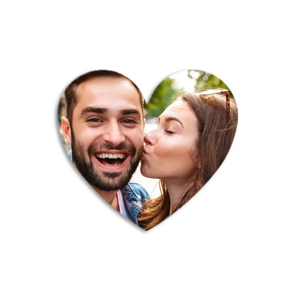 3 magneti Cuore Personalizzabili con immagini e testo