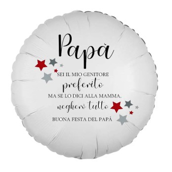 Palloncino foil stars festa del papà personalizzabile