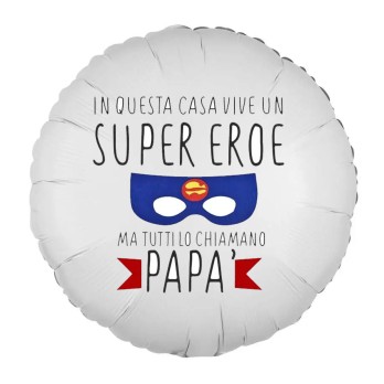 Palloncino foil super eroe festa del papà personalizzabile