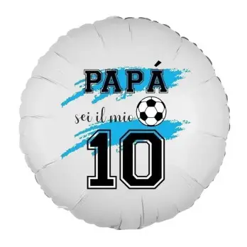 Palloncino foil nr.10 festa del papà personalizzabile
