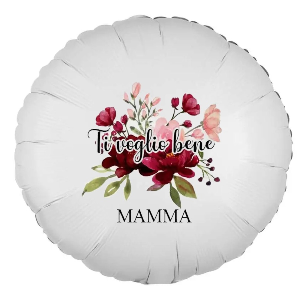 Palloncino foil fiori festa della mamma personalizzabile