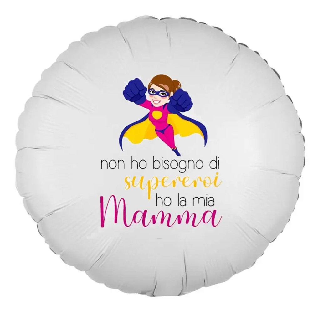 Palloncino foil super mamma personalizzabile