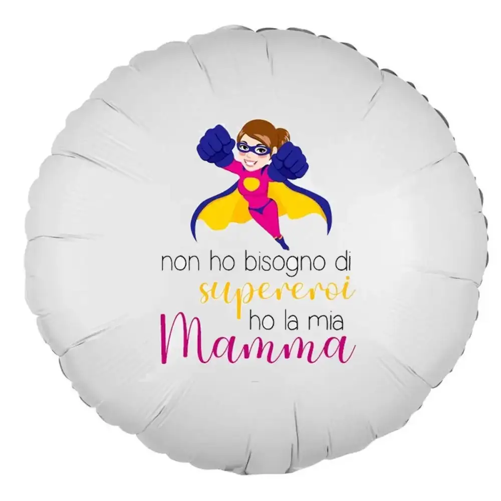 Palloncino foil super mamma personalizzabile