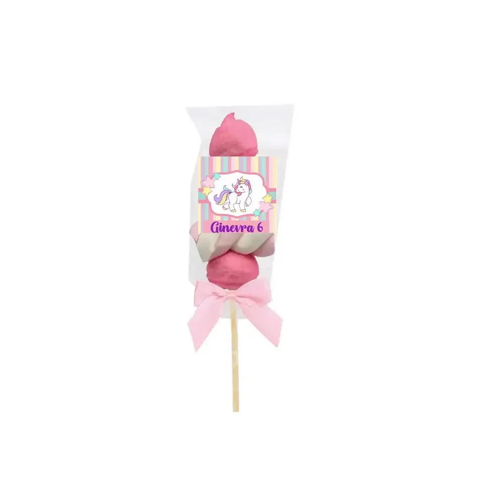 Spiedini di Marshmallow Unicorno Personalizzabili - kit fai da te