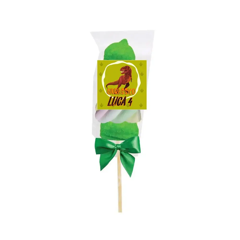 Spiedini di Marshmallow Dinosauri Personalizzabili kit Fai da te