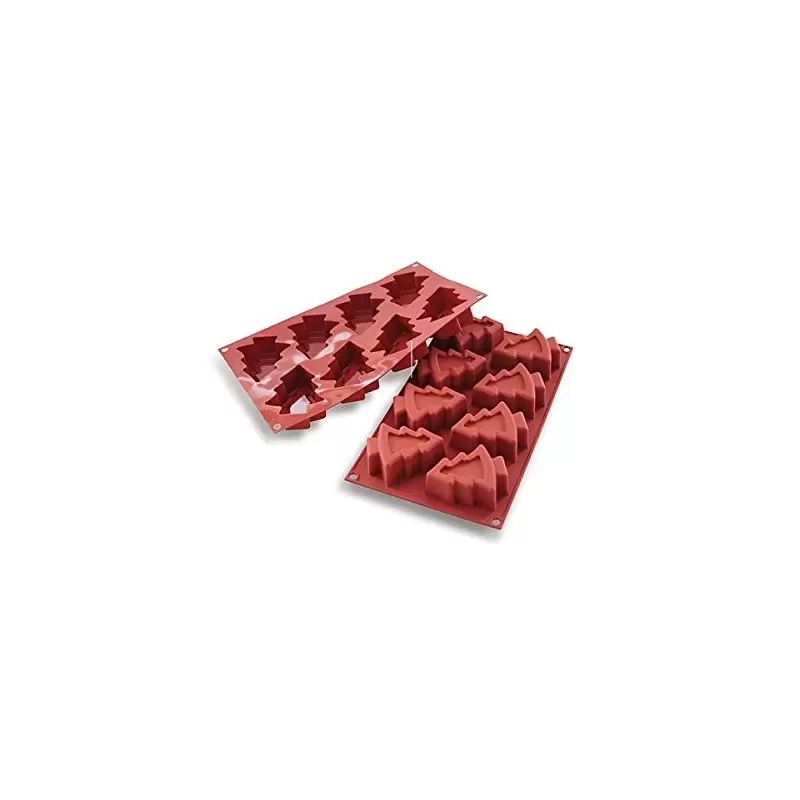 STAMPO PIASTRA SILICONE 8 PINI ABETI ALBERO NATALE SF108 300x175mm 