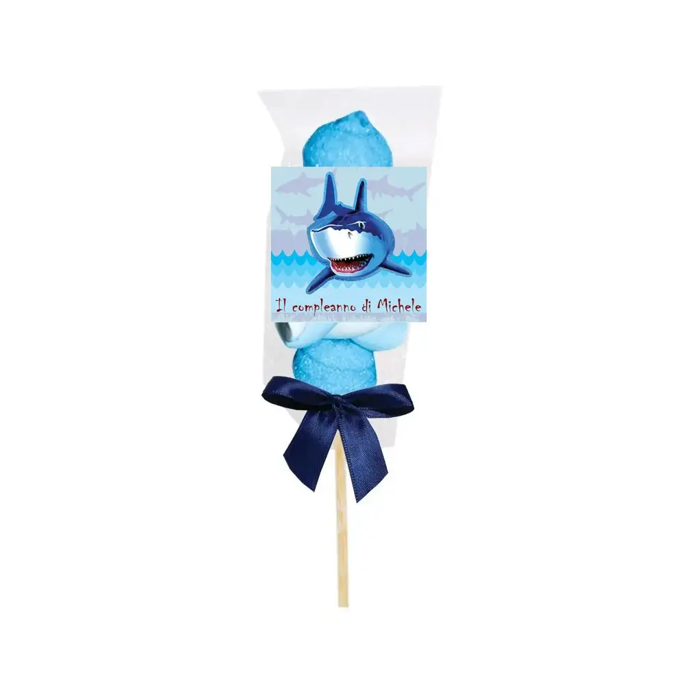 Spiedini di Marshmallow squali Personalizzabili - kit fai da te