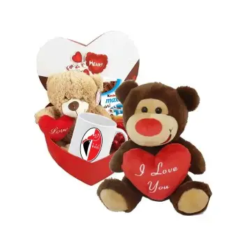 SCATOLA SAN VALENTINO DA REGALARE CON TAZZA BARI E PELUCHE