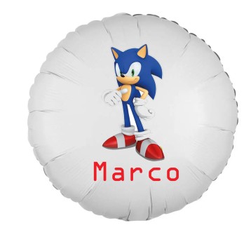 Centrotavola di palloncini con foil personalizzabile Sonic