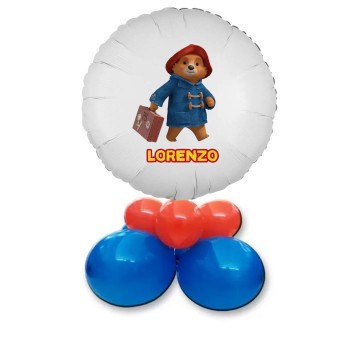 Centrotavola di palloncini con foil personalizzabile Paddington