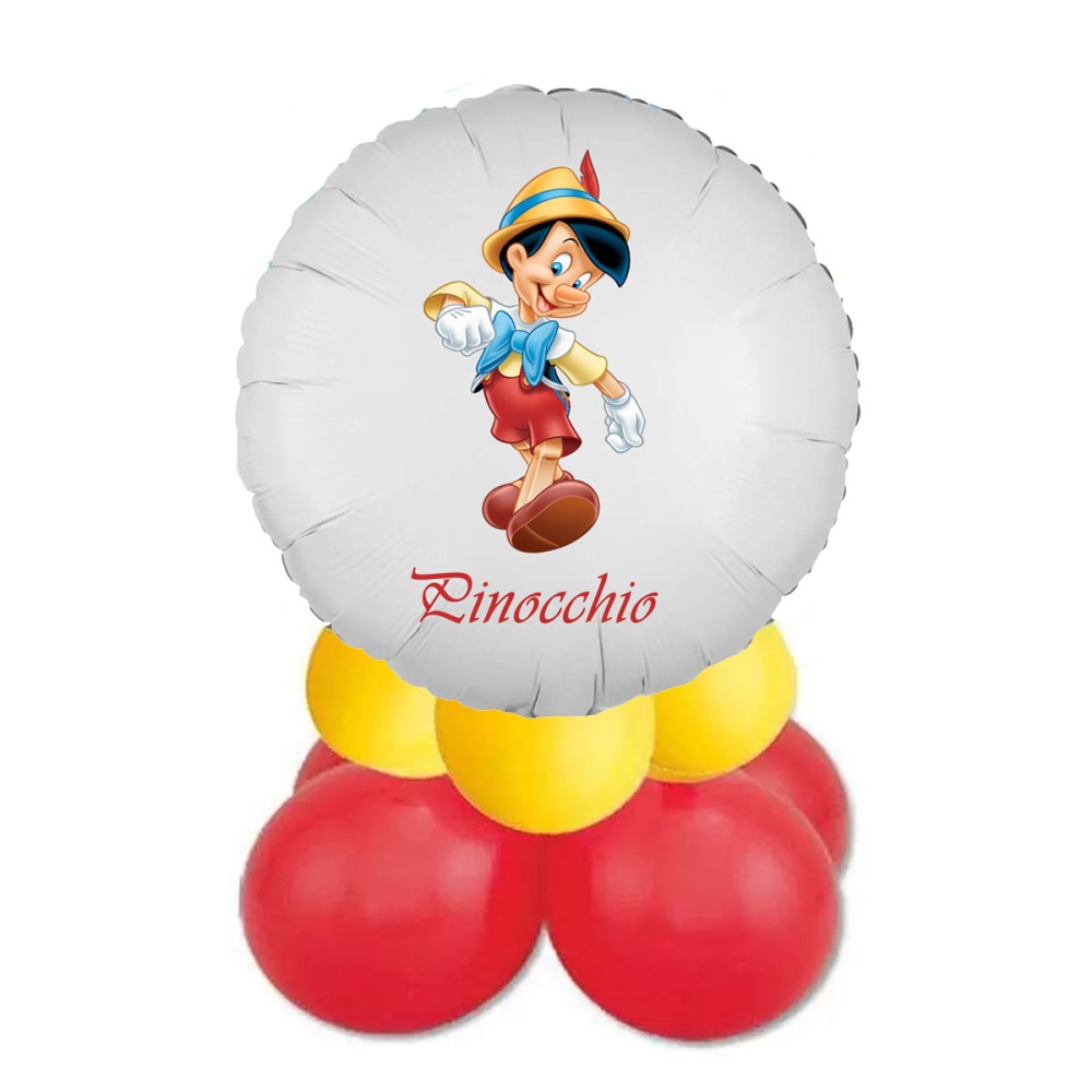Centrotavola palloncini personalizzabile Pinocchio