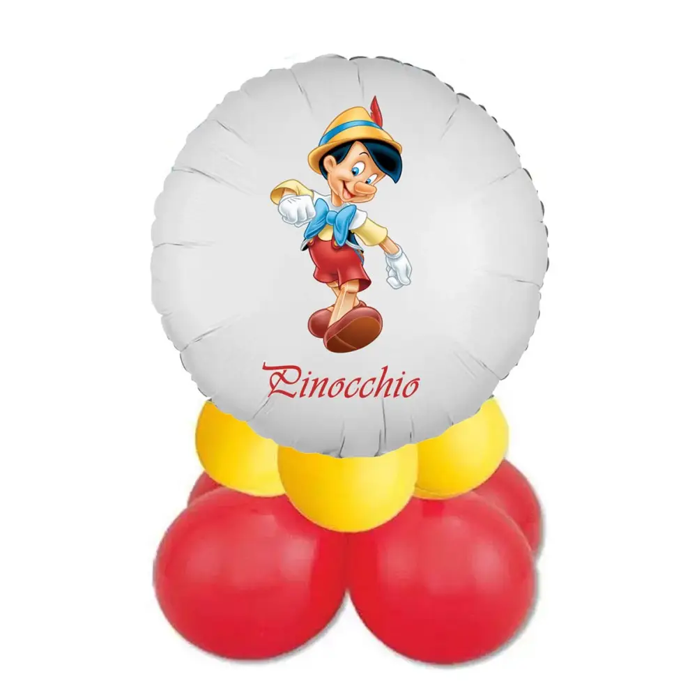 Centrotavola palloncini personalizzabile Pinocchio