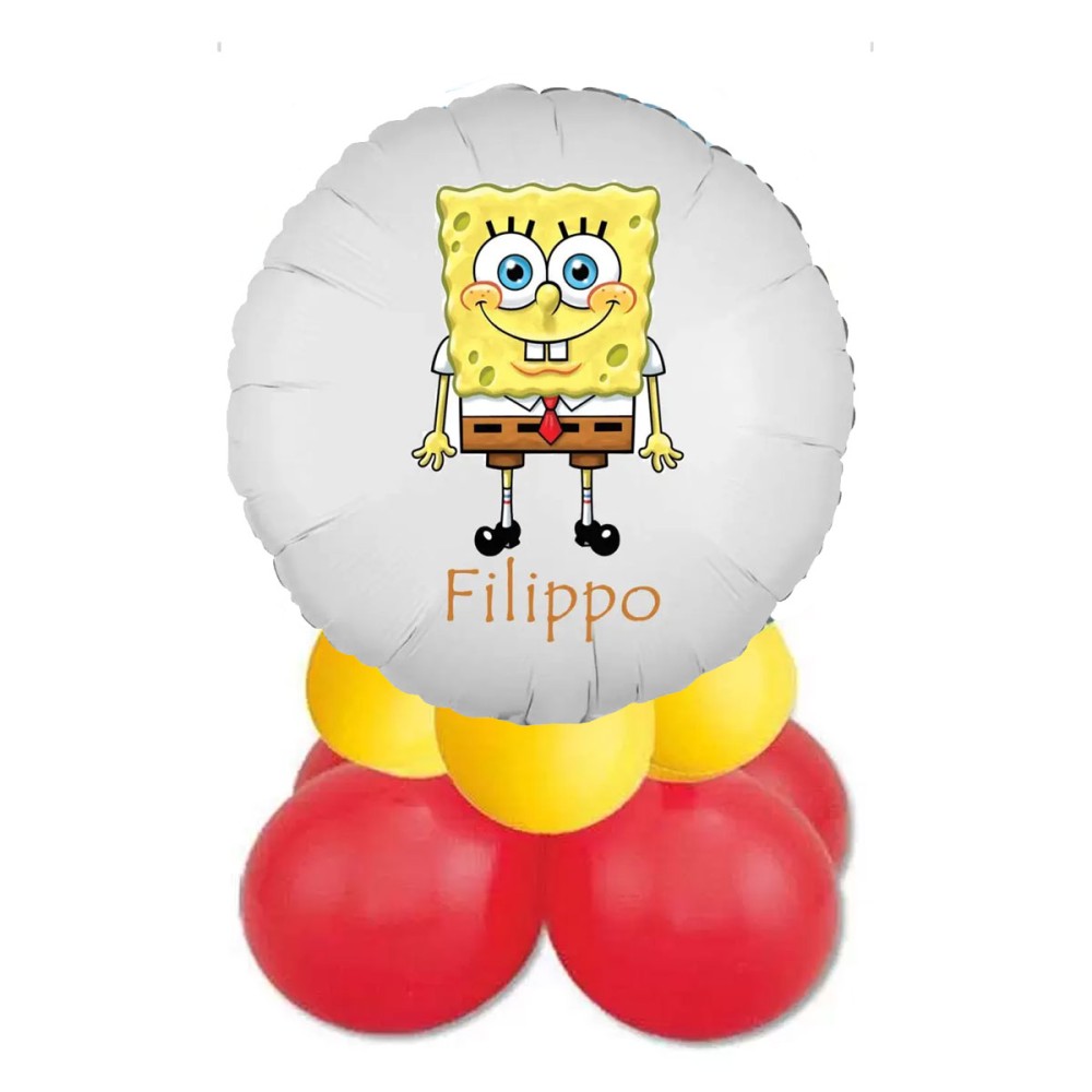 Centrotavola palloncini personalizzabile Spongebob