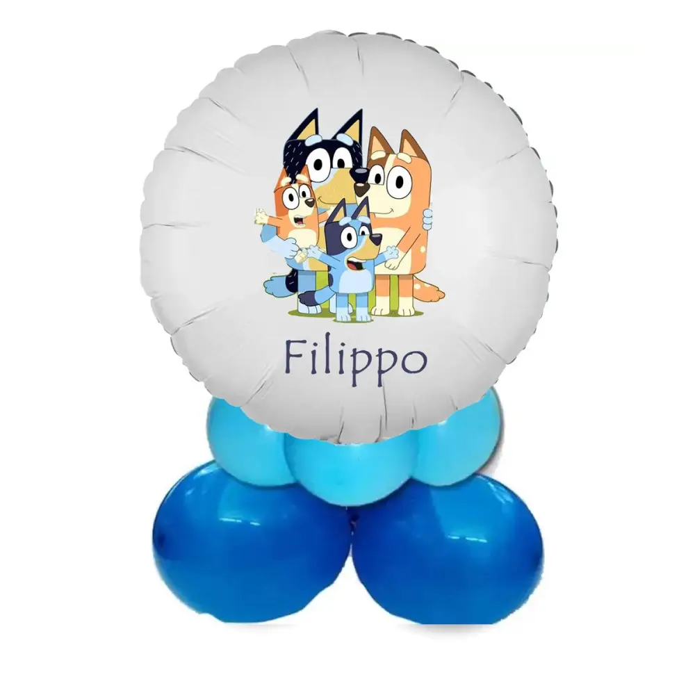 Centrotavola palloncino Personalizzabile bluey