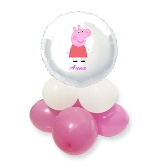 Centrotavola Palloncini Peppa Pig personalizzabile