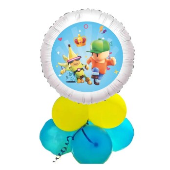 Centrotavola di Palloncini Foil Stumble Guys