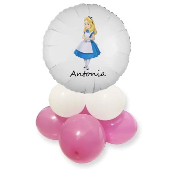 Centrotavola Palloncini Alice nel Paese delle meraviglie personalizzabile