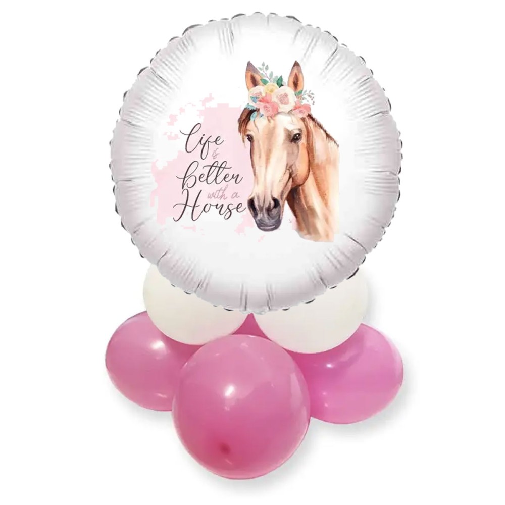 Centrotavola Palloncini Cavalli Beautiful Horses personalizzabile