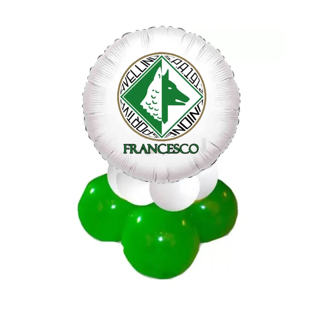 Centrotavola palloncini personalizzabile Avellino calcio