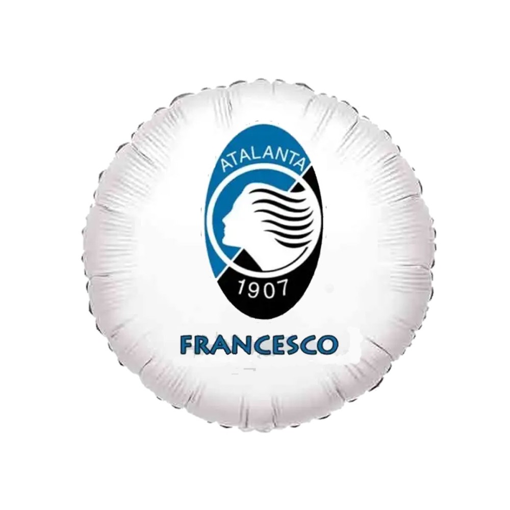 Palloncino foil stampa Atalanta calcio personalizzabile